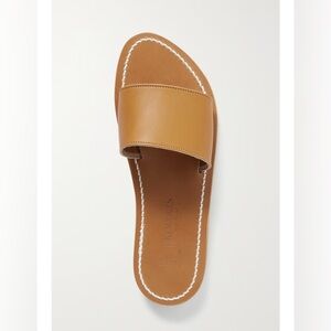 K.Jacques Anacapri Slide Sandals in Pul Natural Tan Size 37